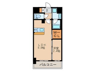 ﾊｰﾓﾆｰﾚｼﾞﾃﾞﾝｽ名古屋ＥＡＳＴの物件間取画像